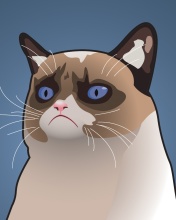 Das Grumpy Cat, Oh Great Im a Background Wallpaper 176x220