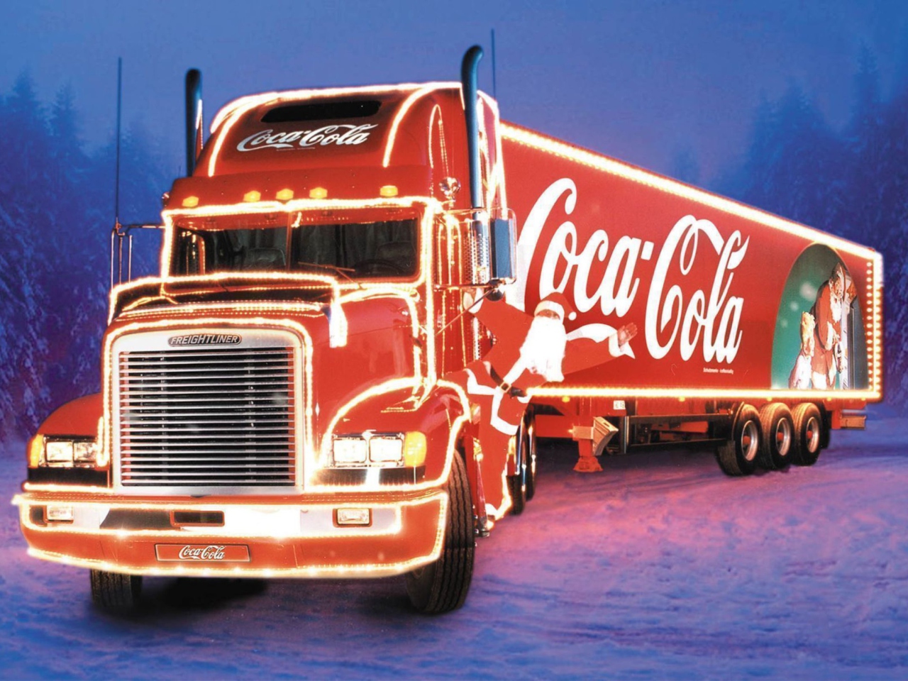 Das Coca Cola Christmas Truck Wallpaper 1280x960