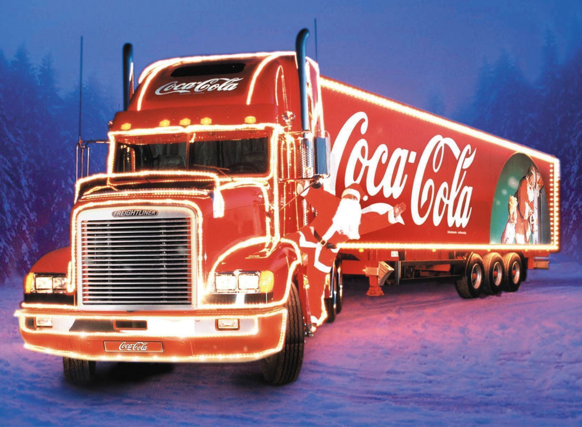 Das Coca Cola Christmas Truck Wallpaper 1920x1408