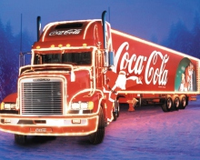 Das Coca Cola Christmas Truck Wallpaper 220x176