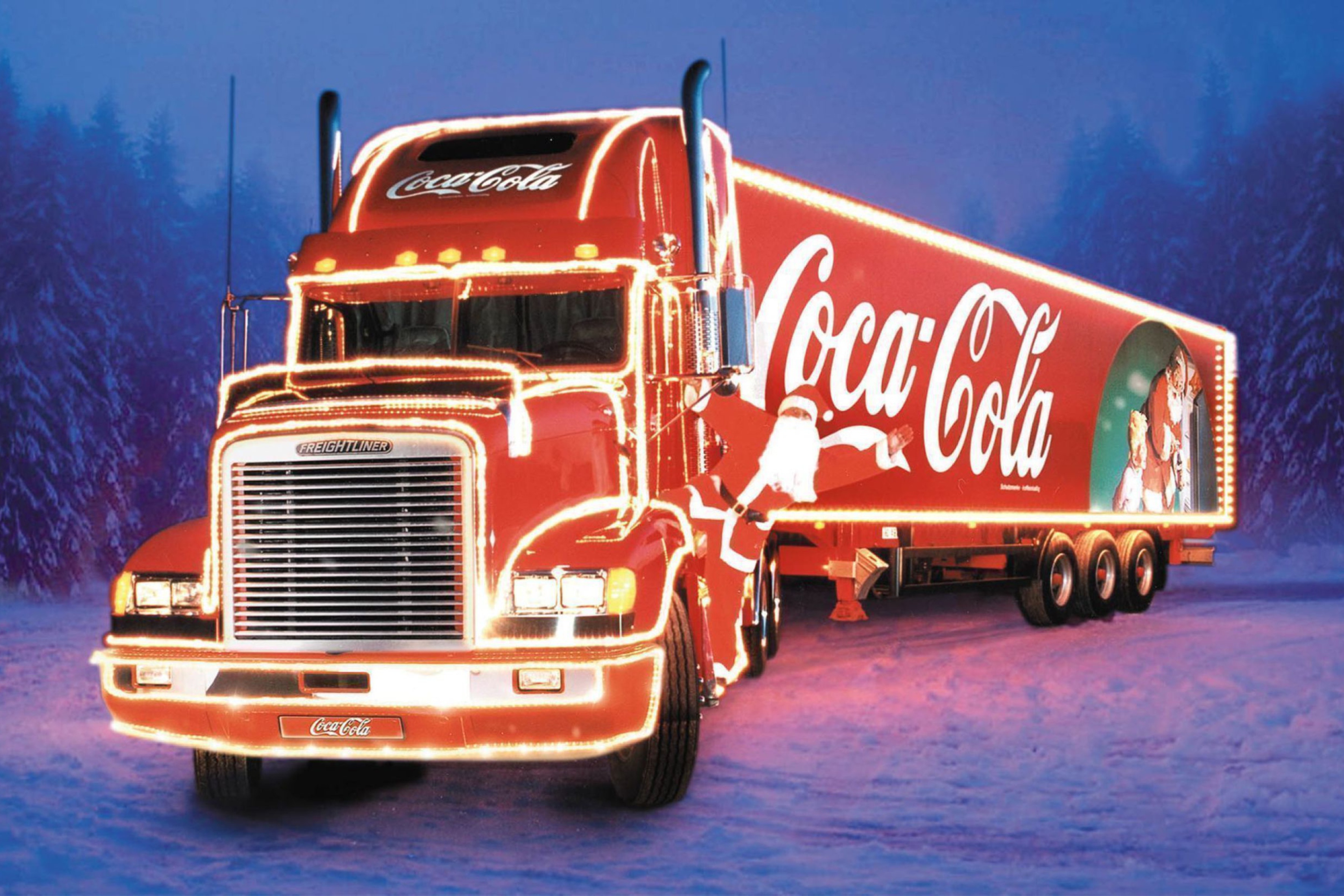 Das Coca Cola Christmas Truck Wallpaper 2880x1920