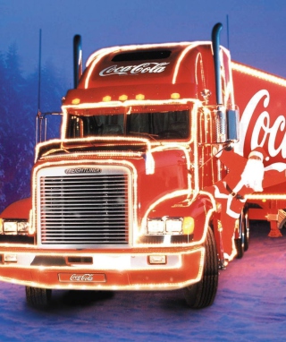 Kostenloses Coca Cola Christmas Truck Wallpaper für iPhone 4S
