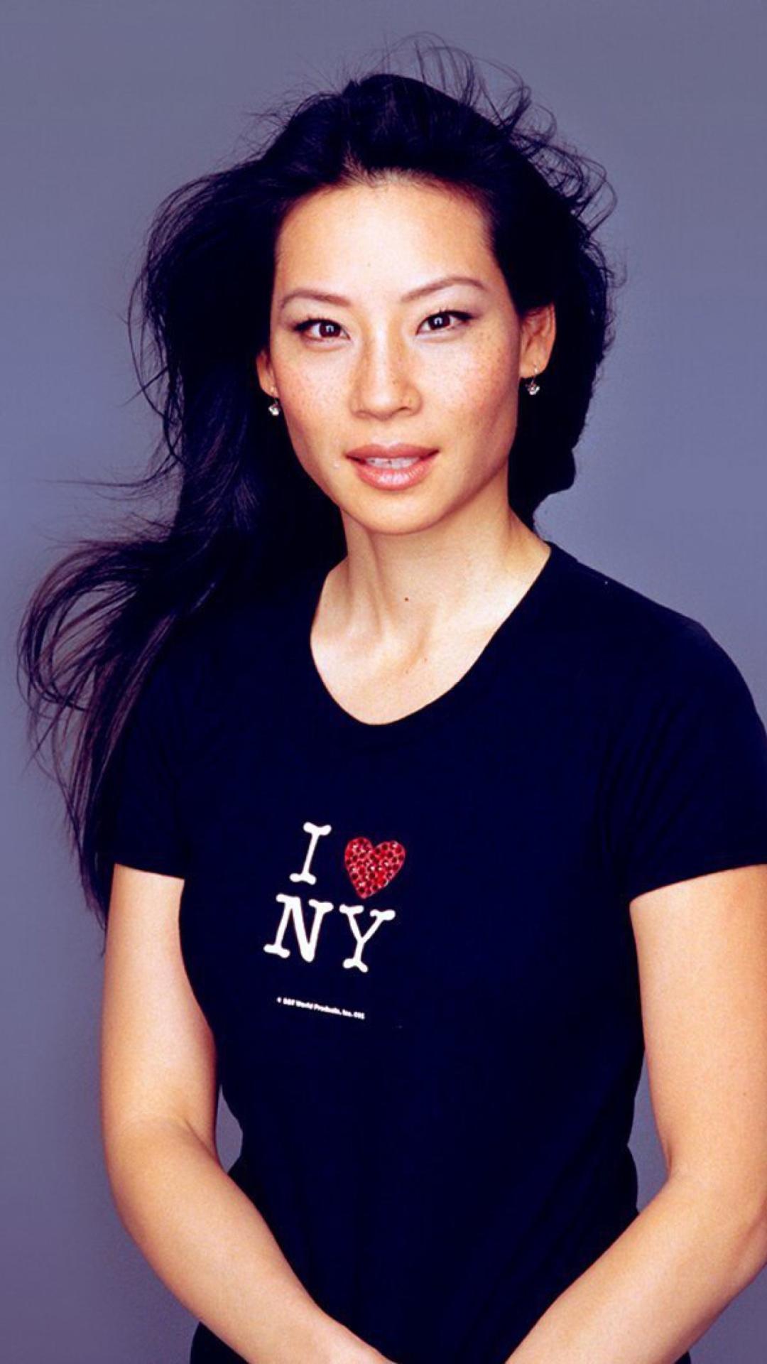 Обои Lucy Liu I Love Ny T-Shirt 1080x1920