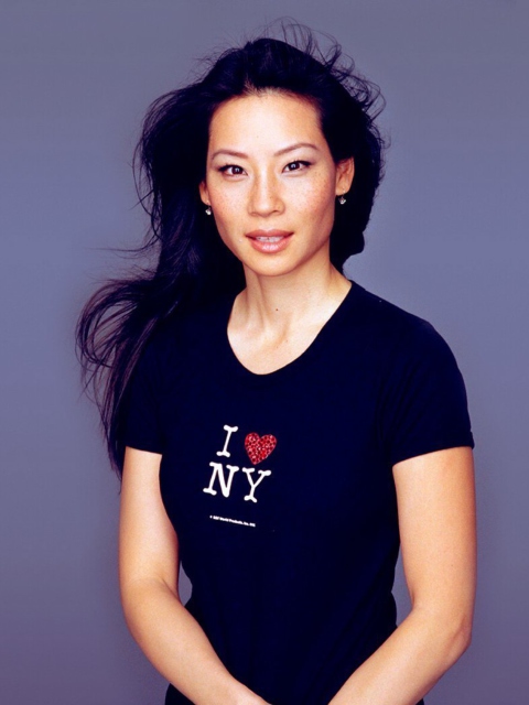 Fondo de pantalla Lucy Liu I Love Ny T-Shirt 480x640