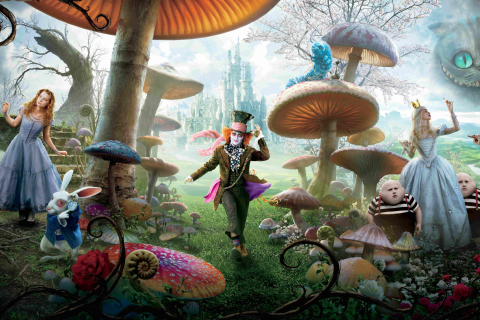Alice In Wonderland Movie wallpaper 480x320
