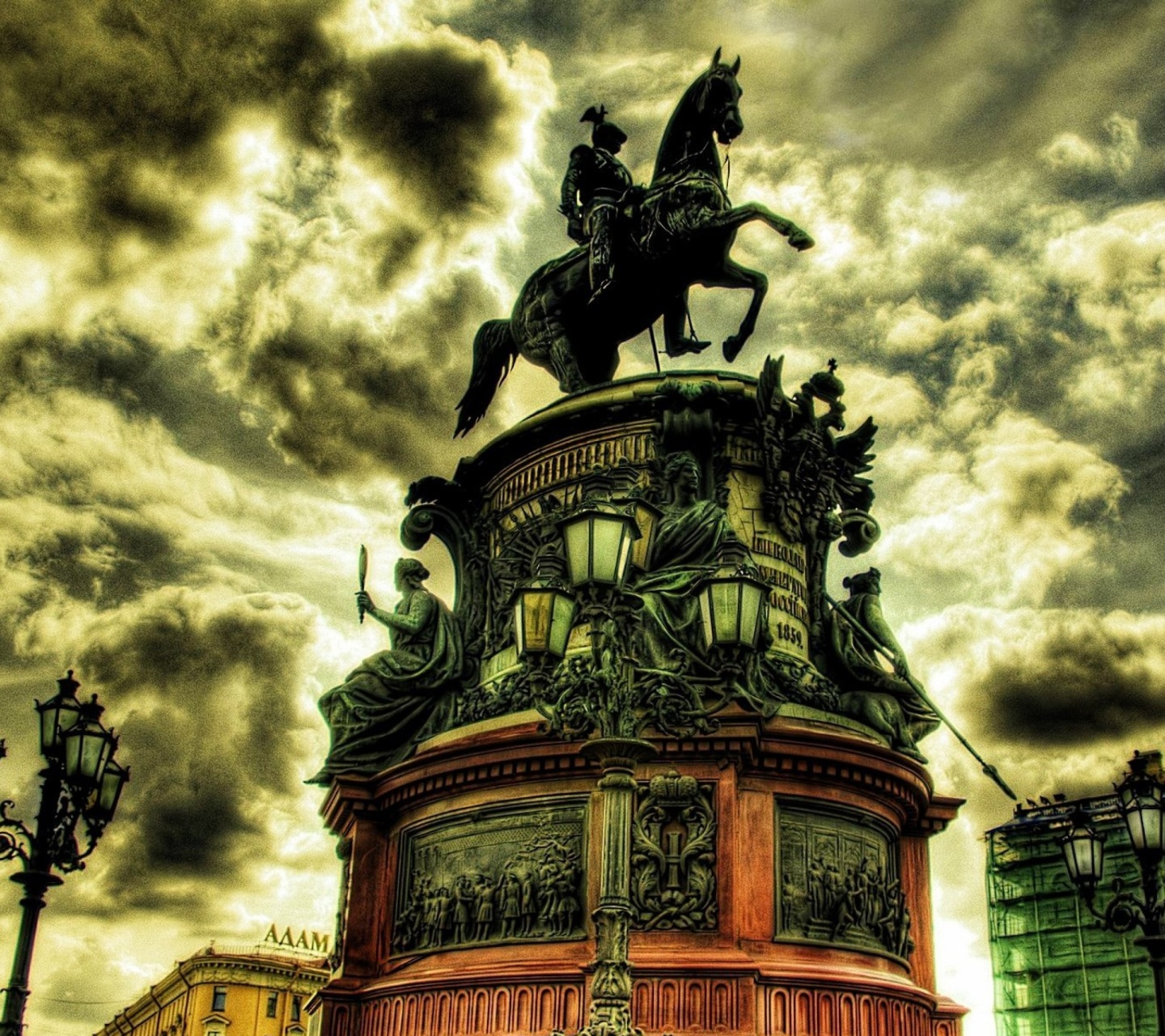 Monument to Nicholas I in Saint Petersburg wallpaper 1440x1280