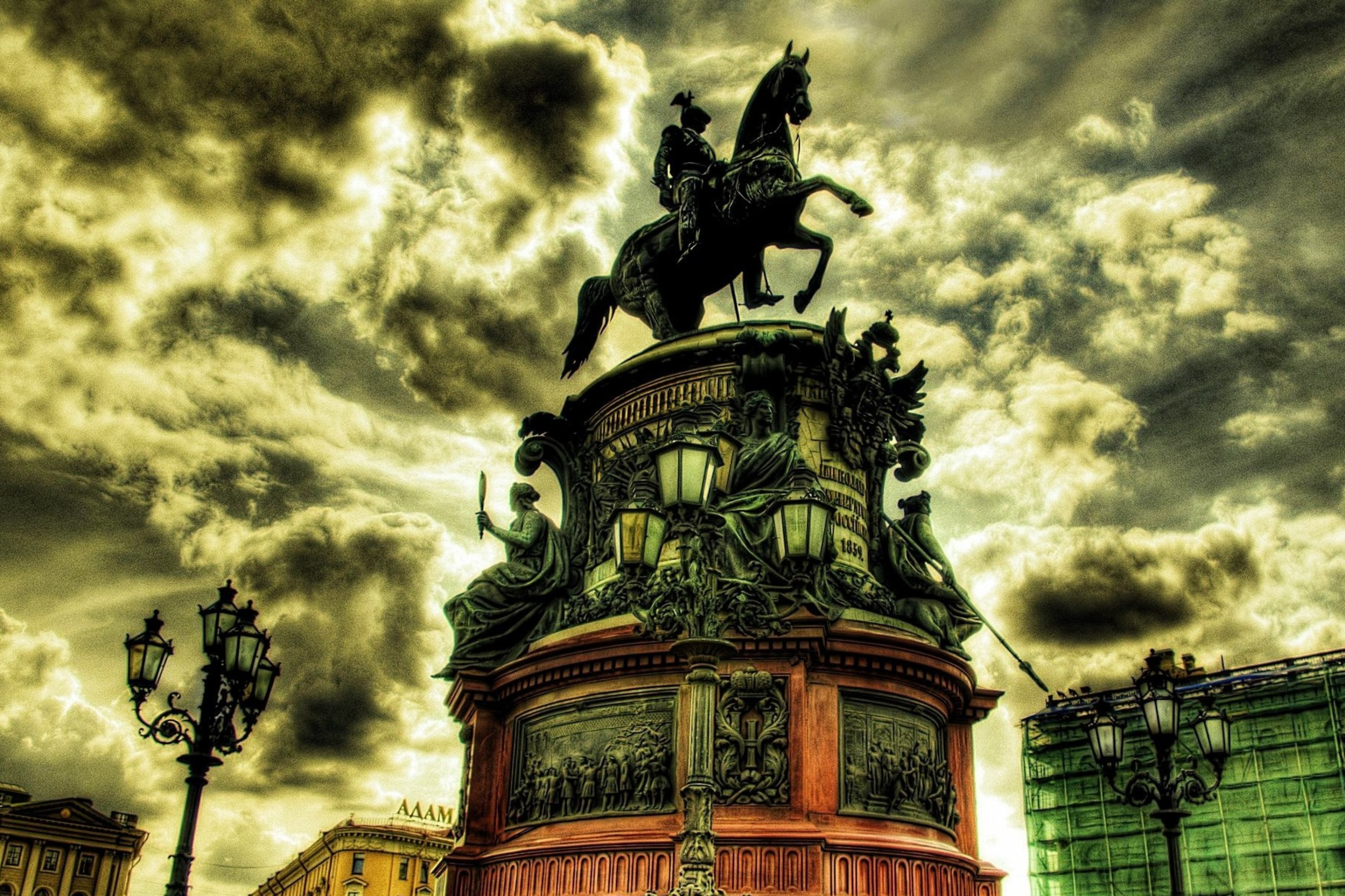 Das Monument to Nicholas I in Saint Petersburg Wallpaper 2880x1920