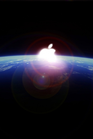 Fondo de pantalla Apple Eclipse 320x480
