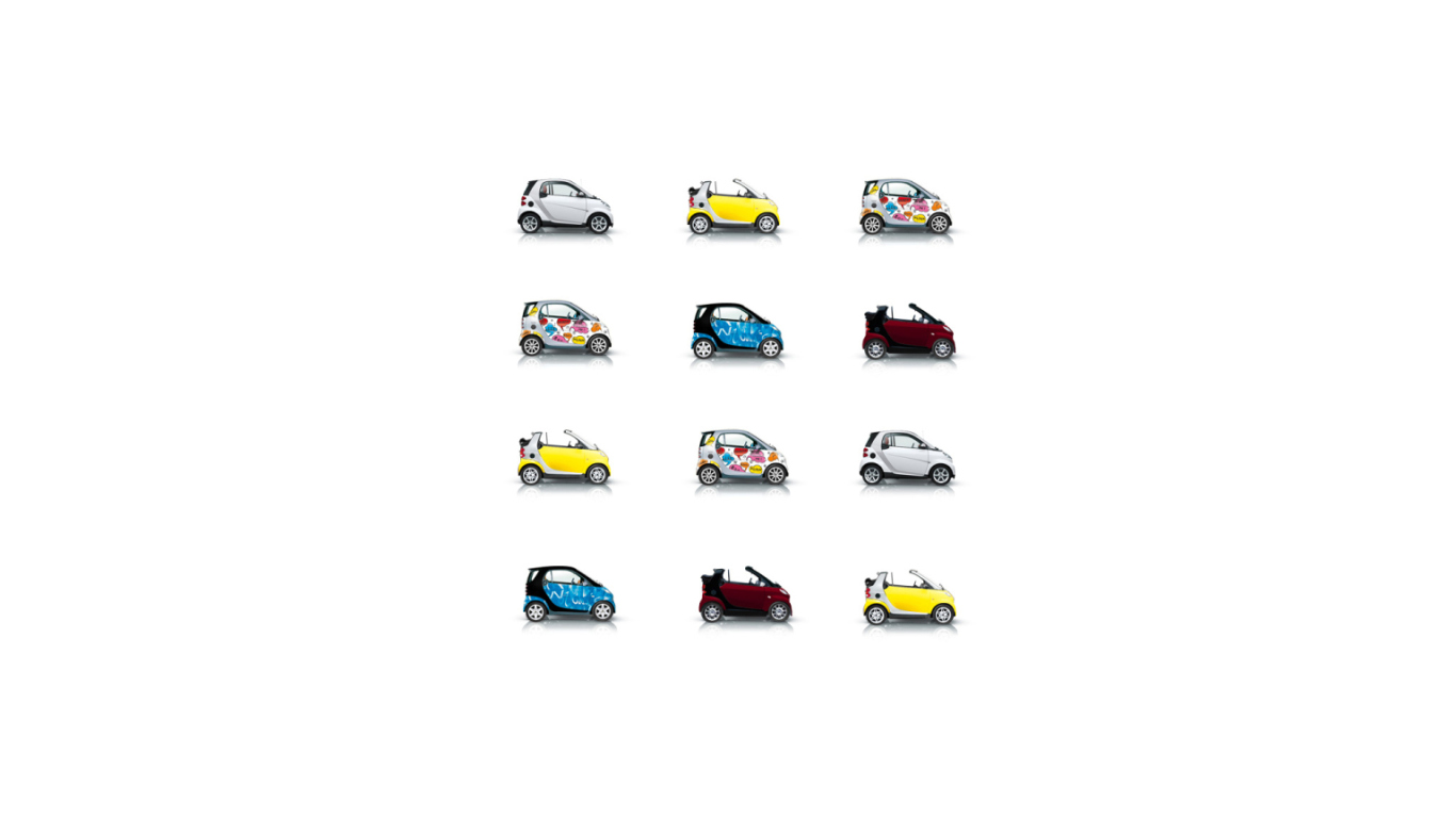 Mini Smart Cars wallpaper 1366x768