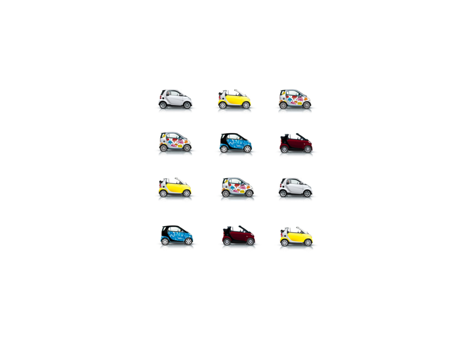 Mini Smart Cars wallpaper 1920x1408