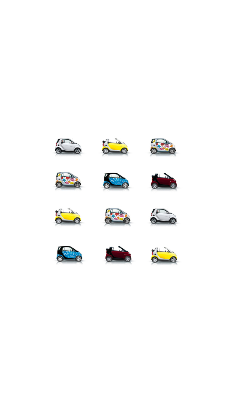 Das Mini Smart Cars Wallpaper 750x1334