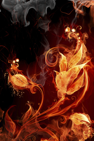 Das Amazing Fire Mix Wallpaper 320x480