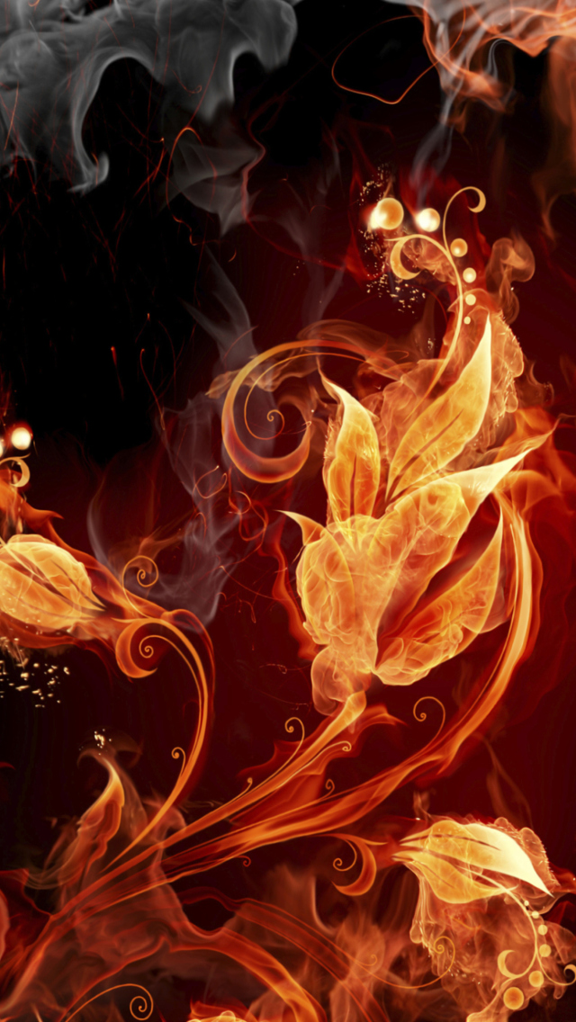 Fondo de pantalla Amazing Fire Mix 640x1136