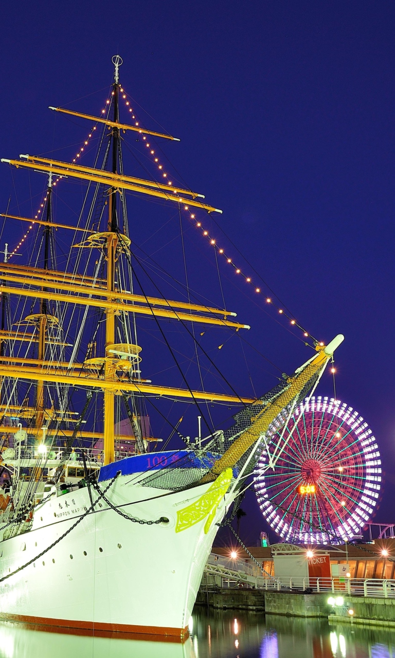 Yokohama Cityscape wallpaper 768x1280