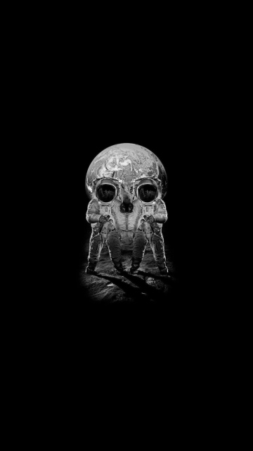 Sfondi Skull - Optical Illusion 360x640