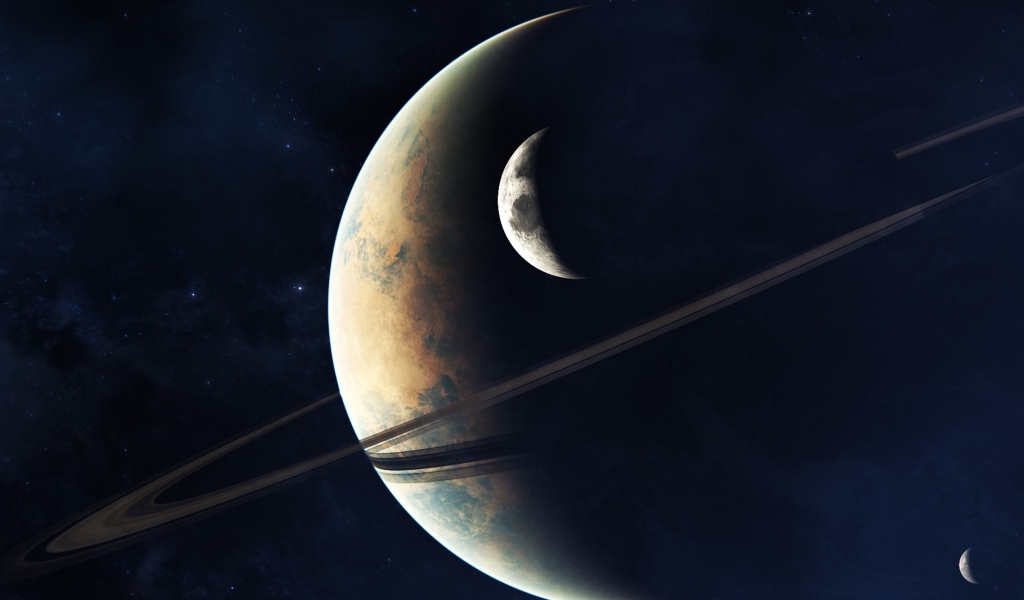 Fondo de pantalla Planets In Space 1024x600