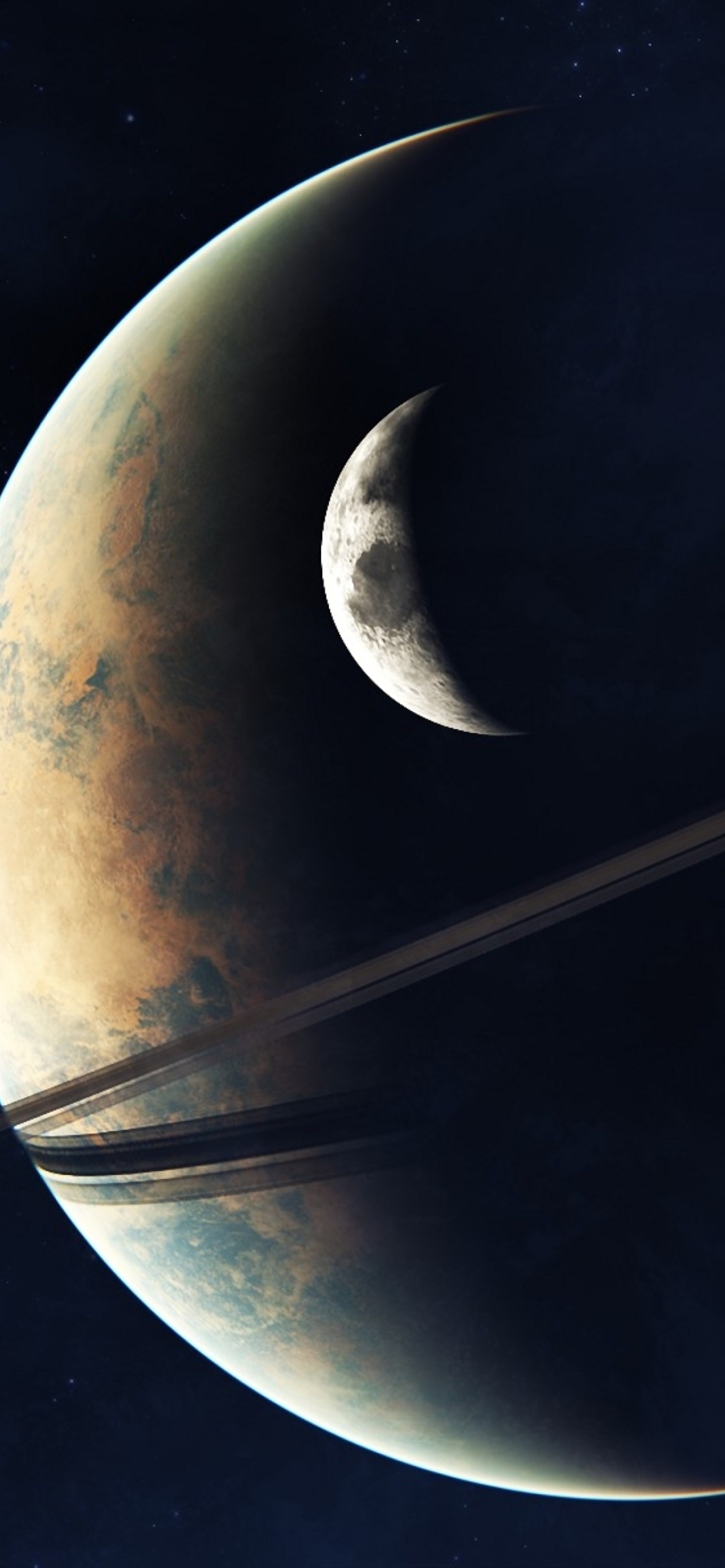 Das Planets In Space Wallpaper 1170x2532