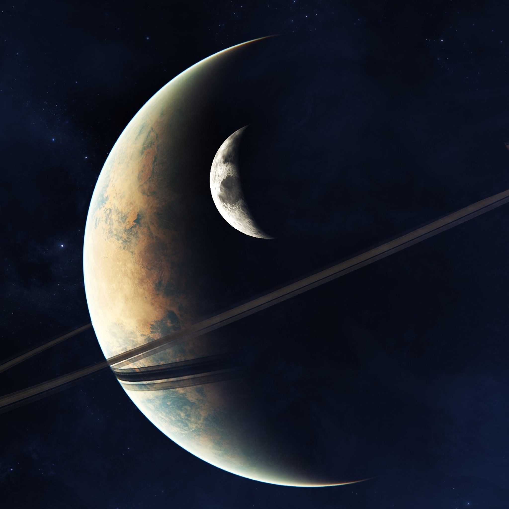 Das Planets In Space Wallpaper 2048x2048