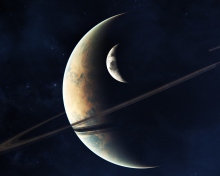 Обои Planets In Space 220x176