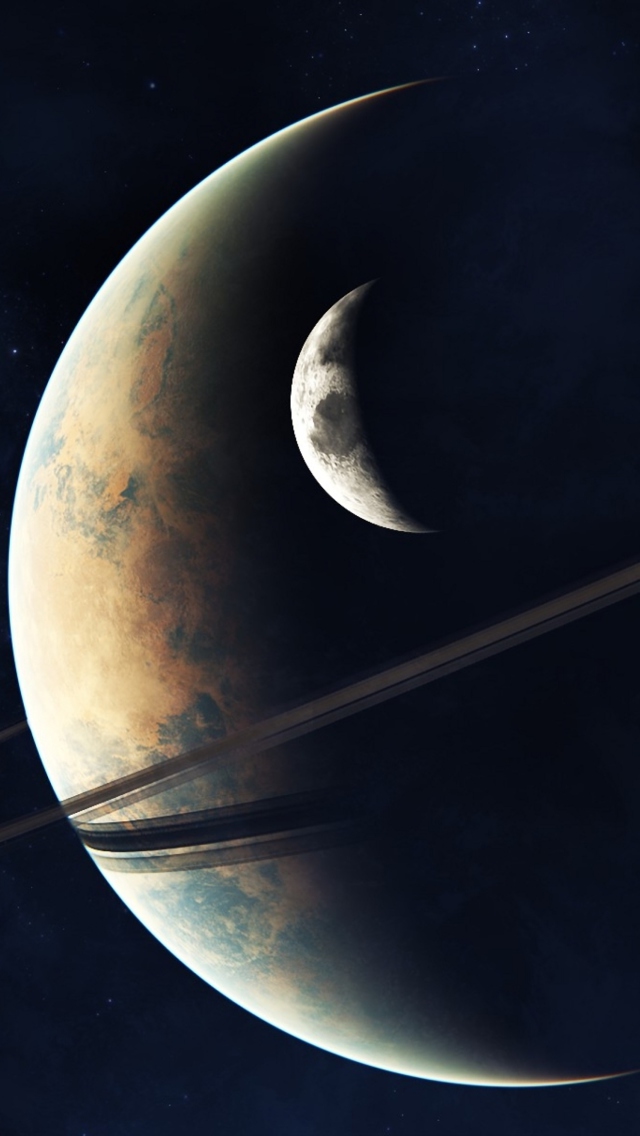 Das Planets In Space Wallpaper 640x1136