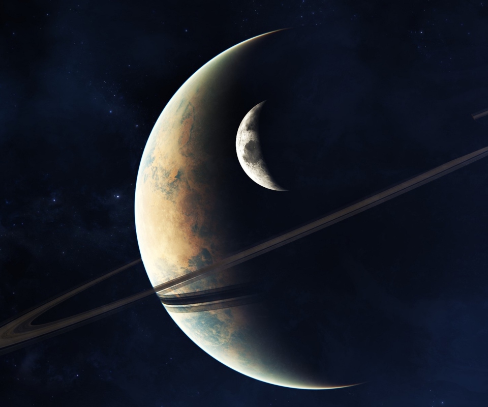 Das Planets In Space Wallpaper 960x800