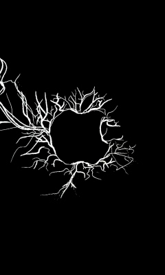 Apple Black Electric wallpaper 240x400