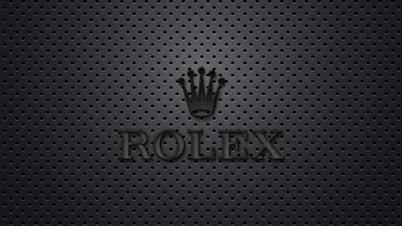 Fondo de pantalla Rolex Dark Logo 1366x768