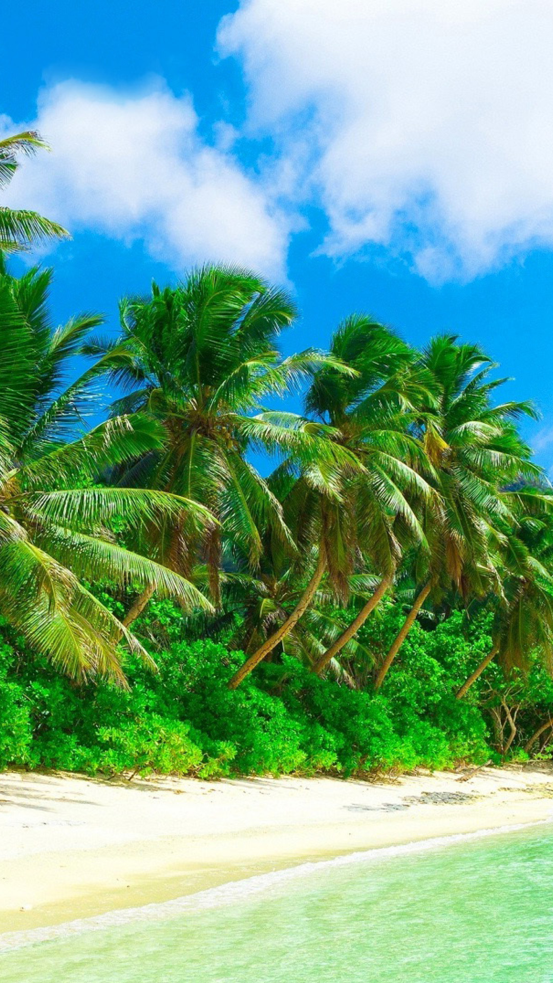 Tropical Landscape and Lagoon HD wallpaper 1080x1920