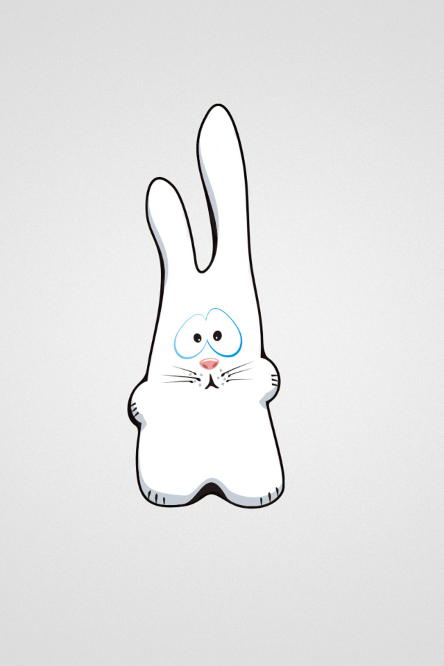 Fondo de pantalla Funny Bunny Sketch 640x960