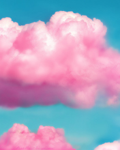 Sfondi Pink Fluffy Clouds 176x220
