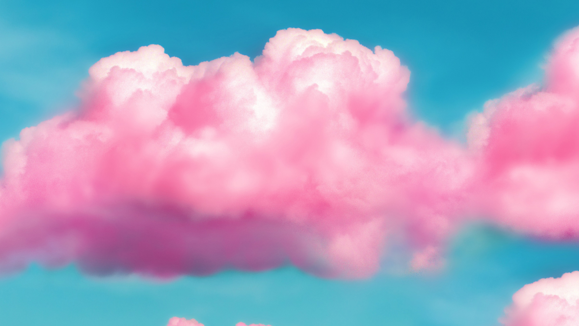 Pink Fluffy Clouds wallpaper 1920x1080