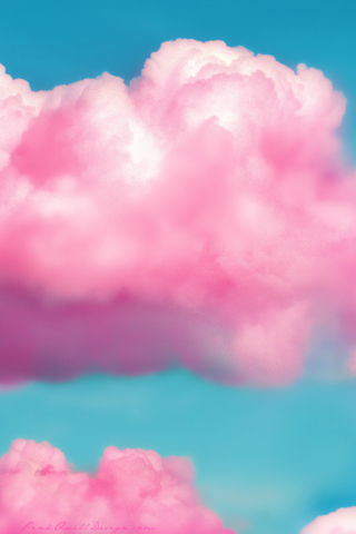 Sfondi Pink Fluffy Clouds 320x480