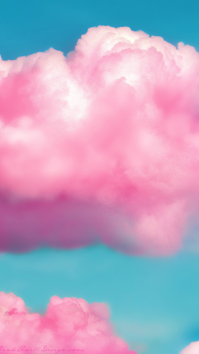 Fondo de pantalla Pink Fluffy Clouds 640x1136