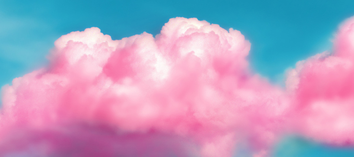 Sfondi Pink Fluffy Clouds 720x320