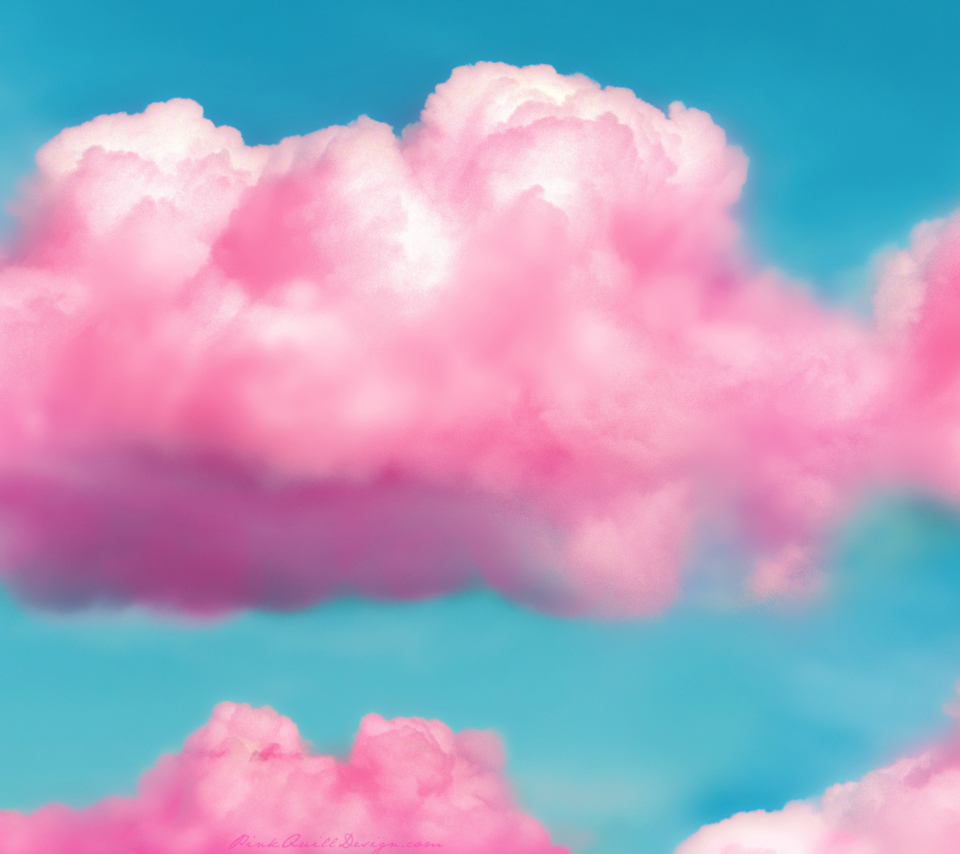Das Pink Fluffy Clouds Wallpaper 960x854