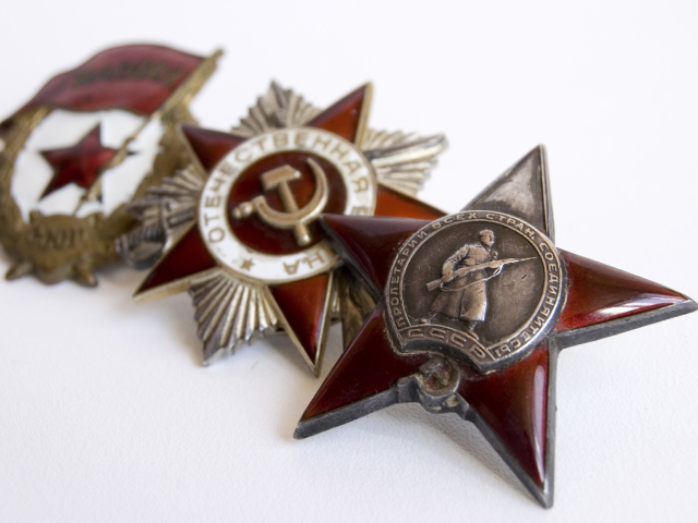 Обои World War 2nd USSR Victory Award Medals 640x480