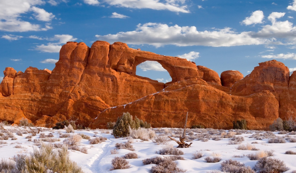 Red Canyon And Snow screenshot #1 1024x600