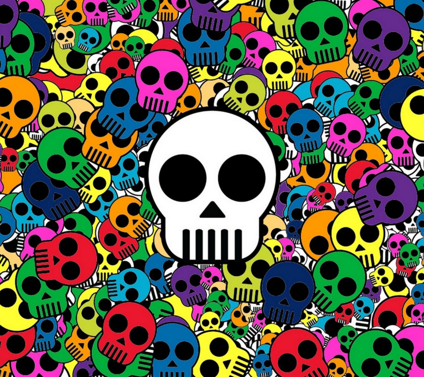 Skull Print wallpaper 1440x1280