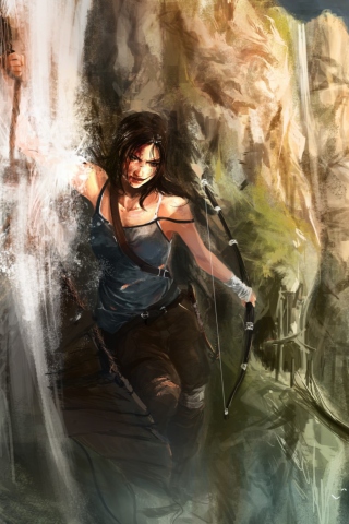 Lara Croft Tomb Raider wallpaper 320x480