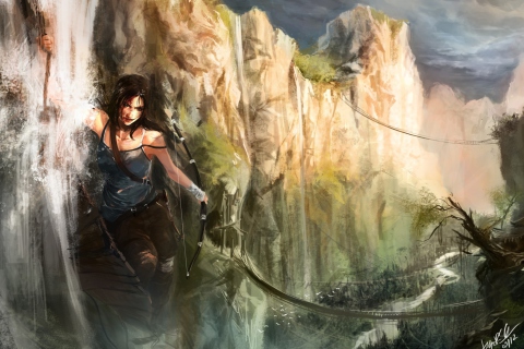 Fondo de pantalla Lara Croft Tomb Raider 480x320