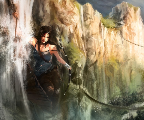 Das Lara Croft Tomb Raider Wallpaper 480x400