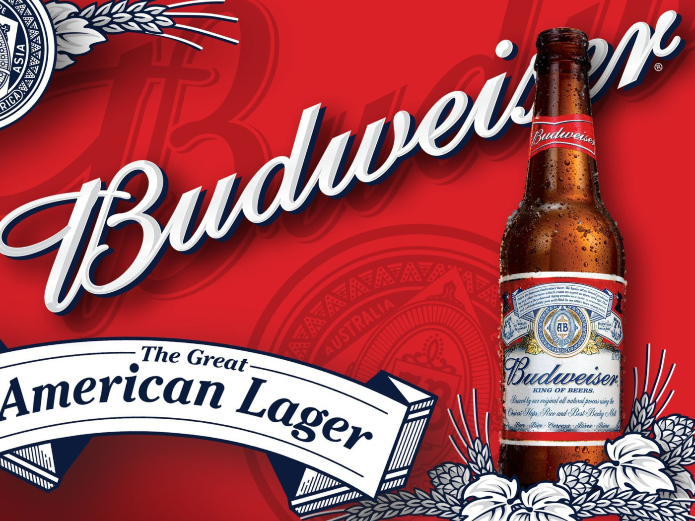 Fondo de pantalla Budweiser Lager Beer Brand 1400x1050