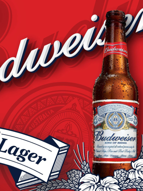 Das Budweiser Lager Beer Brand Wallpaper 480x640