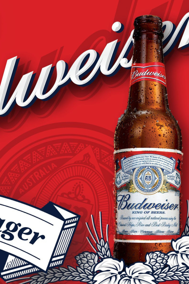Das Budweiser Lager Beer Brand Wallpaper 640x960
