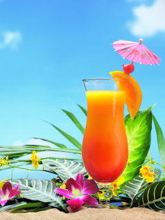 Das Tropical Cocktails Wallpaper 240x320