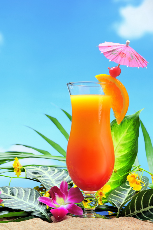 Tropical Cocktails wallpaper 640x960