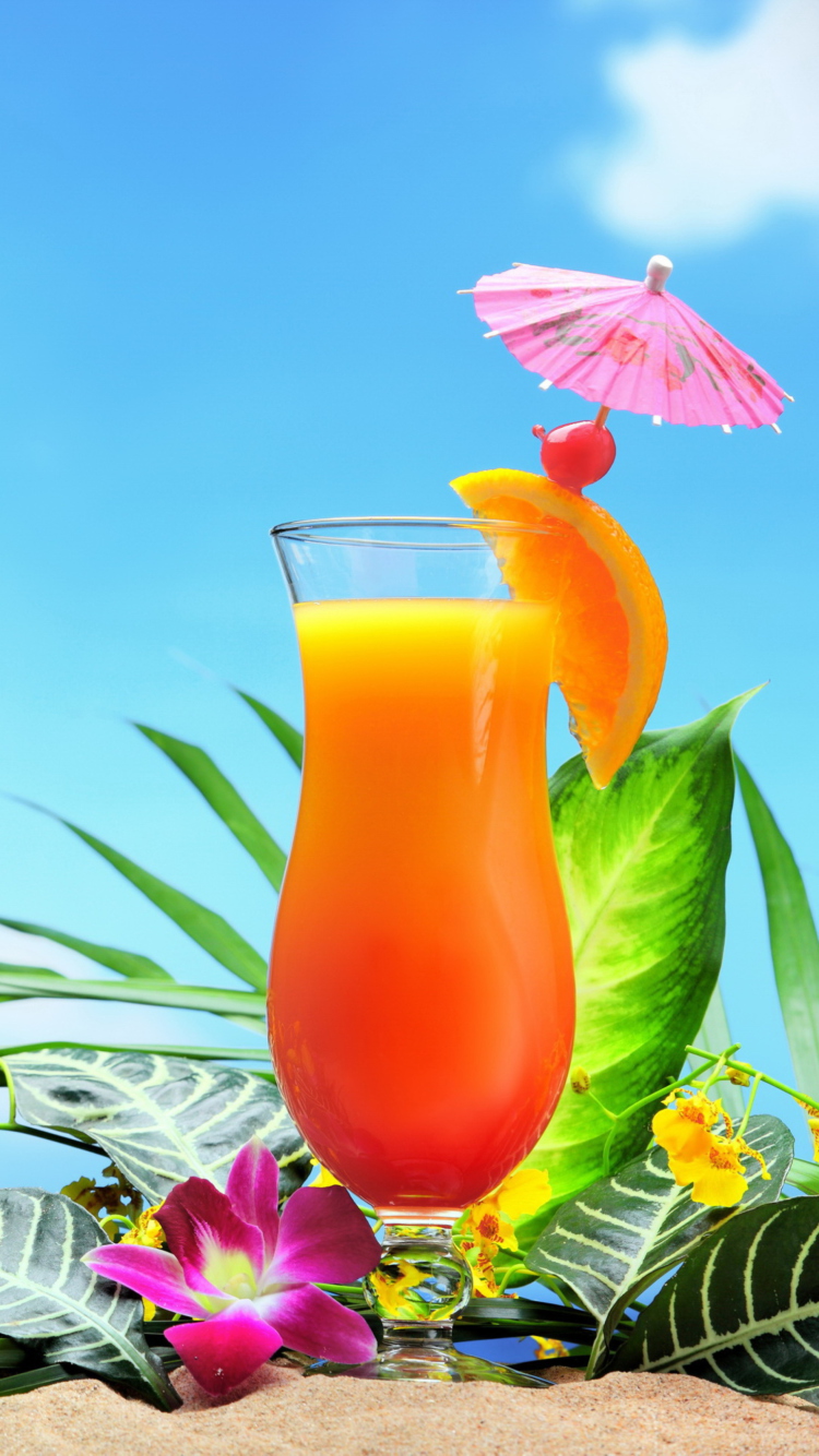 Sfondi Tropical Cocktails 750x1334