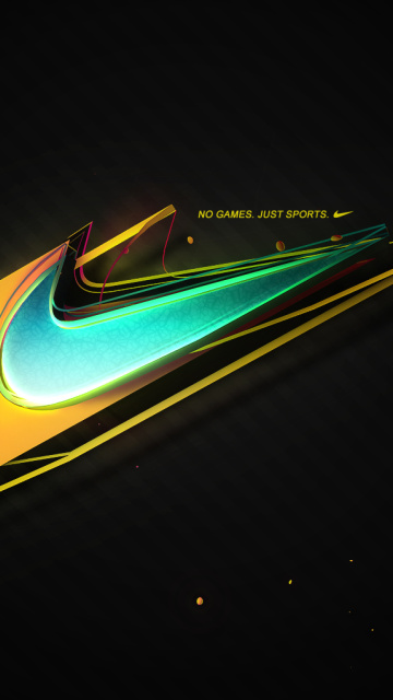 Обои Nike - No Games, Just Sports 360x640