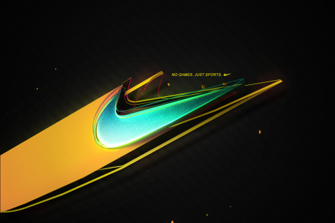 Sfondi Nike - No Games, Just Sports 480x320