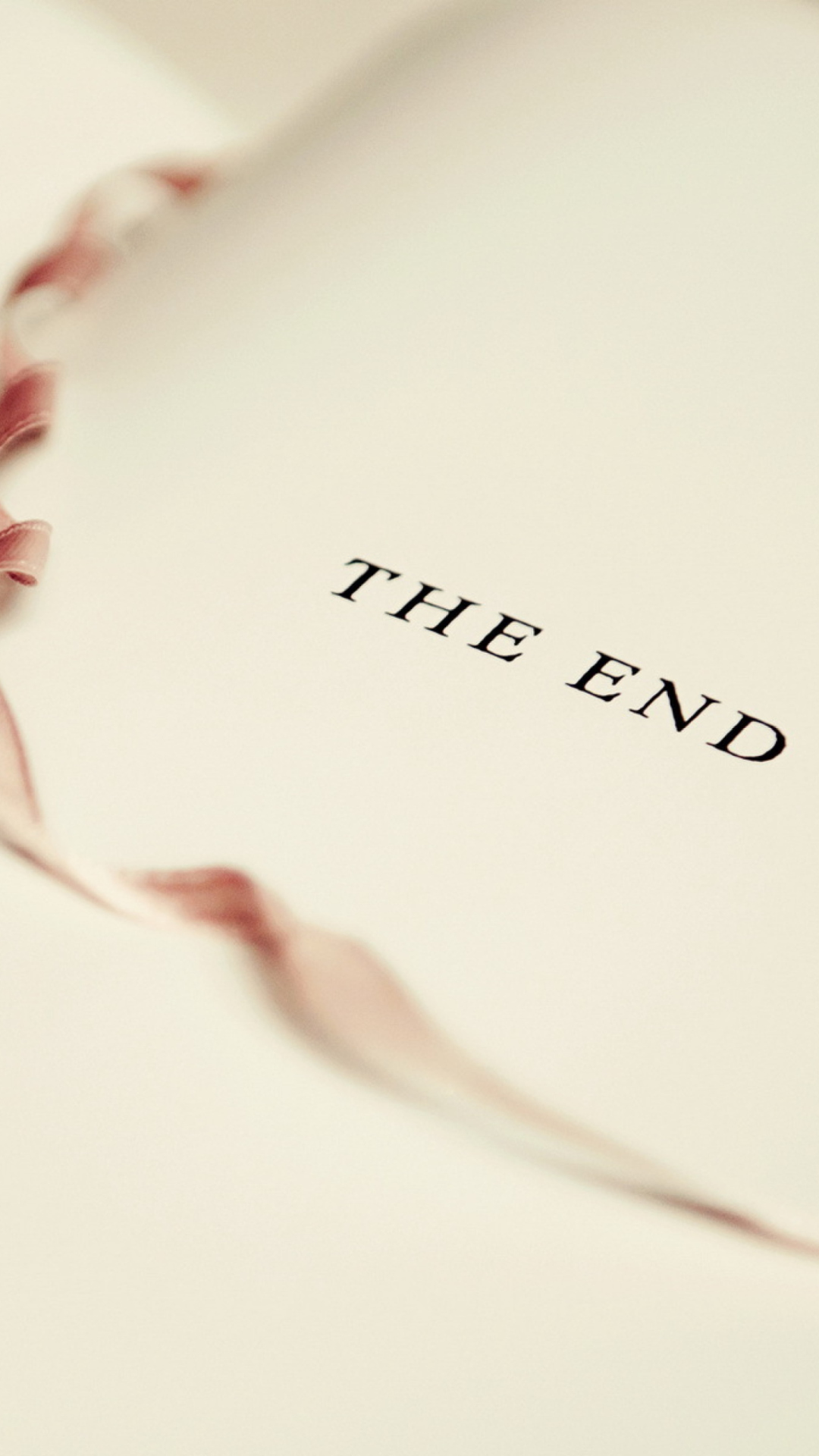 Fondo de pantalla The End Of Book 1080x1920